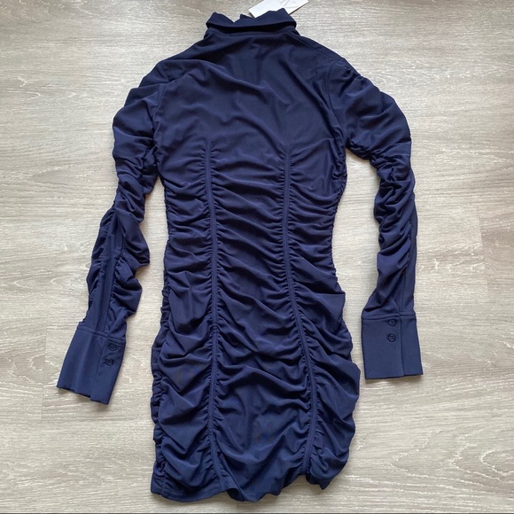 Zara Draped Dress Midnight Blue - Picture 14 of 16